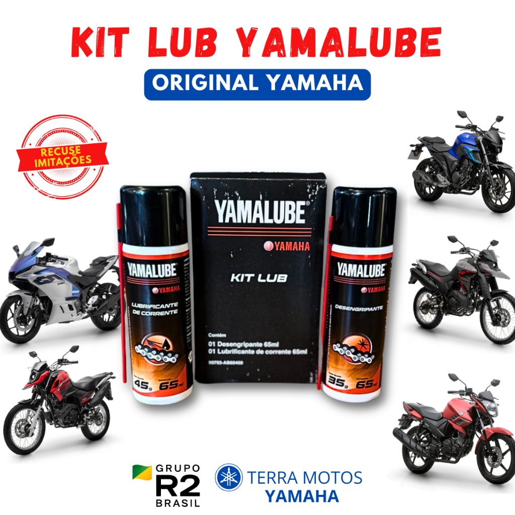 Kit Lub Original Yamaha Yamalube (Desengripante e Lubirficante)