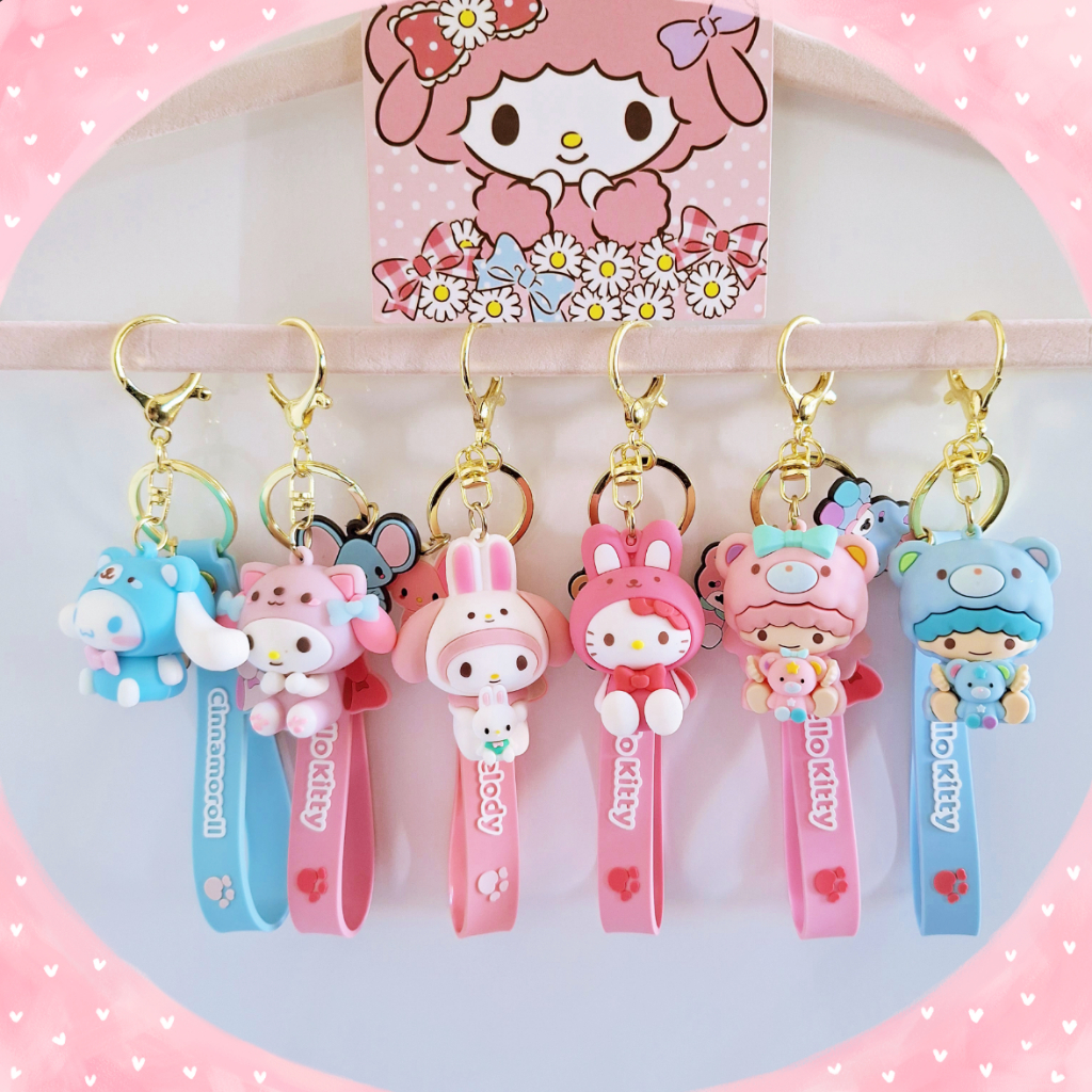 Chaveiro Sanrio My Melody Hello Kitty Little twin stars Kawaii