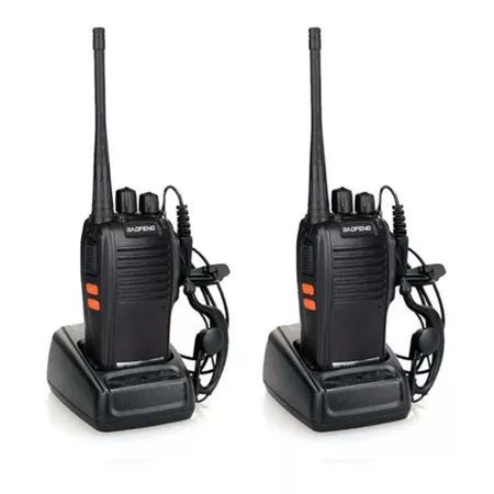 Kit 2 Rádio Comunicador Walk Talk Baofeng 777s com 16 Canais Alcance de 12Km