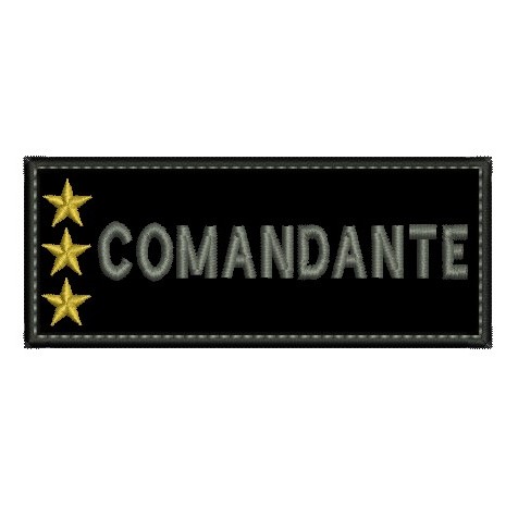 Tarjeta comandante escolha o tamanho c/ carrapicho, termocolante ou ...