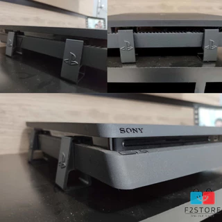Kit Suporte Playstation Ps4 Pro Fat Slim Horizontal Pezinho Ps4 Slim Fat Pro