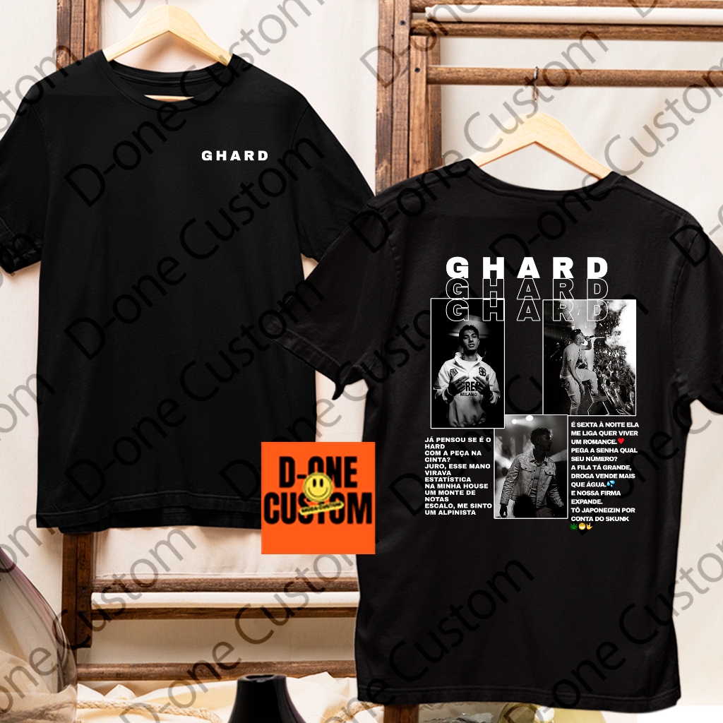 Camisa Camiseta com Capuz Rapper Ghard HipHop Rap Veigh Lançamento Show ...