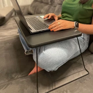 Mesinha Suporte para Notebook Dobrável – Preta | Mesa Portátil para Cama e Sofá