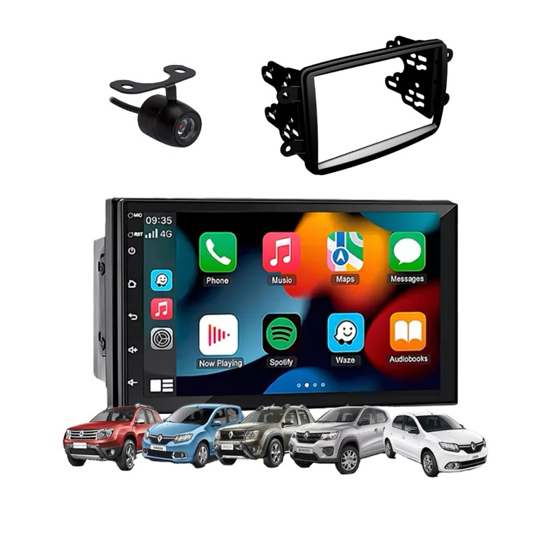 Central Multimídia Android Auto Carplay GPS WiFi Renault Duster Sandero ...
