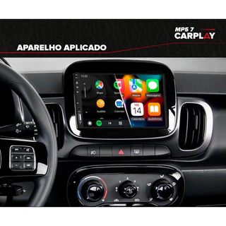 Central Multimídia Android GPS Fiat Mobi + Moldura Black Piano + Camera de ré