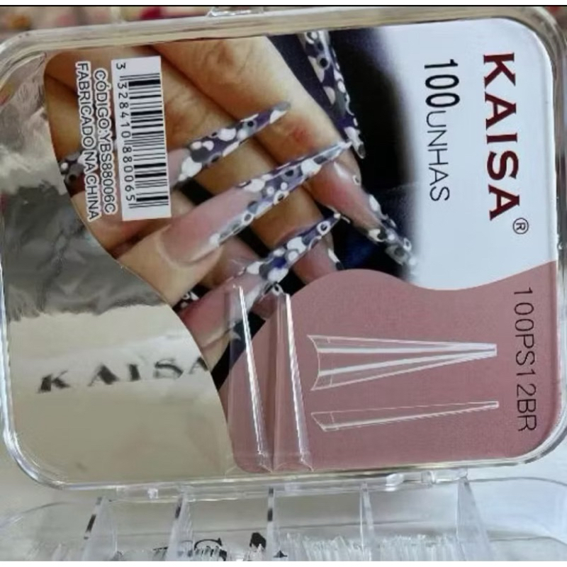 Tips Vamp Extra-Longa Transparente\Natural Com 100und | Shopee Brasil