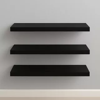 Kit 3 Prateleiras 30cm MDF Luxo Nichos Sala Cozinha Quarto Banheiro Com Kit De Instalação