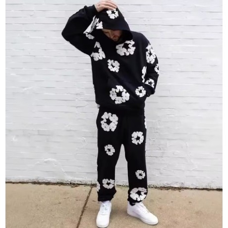 Conjunto Moletom Casaco Flores Moda de Rua Streetwear Novo! | Shopee Brasil
