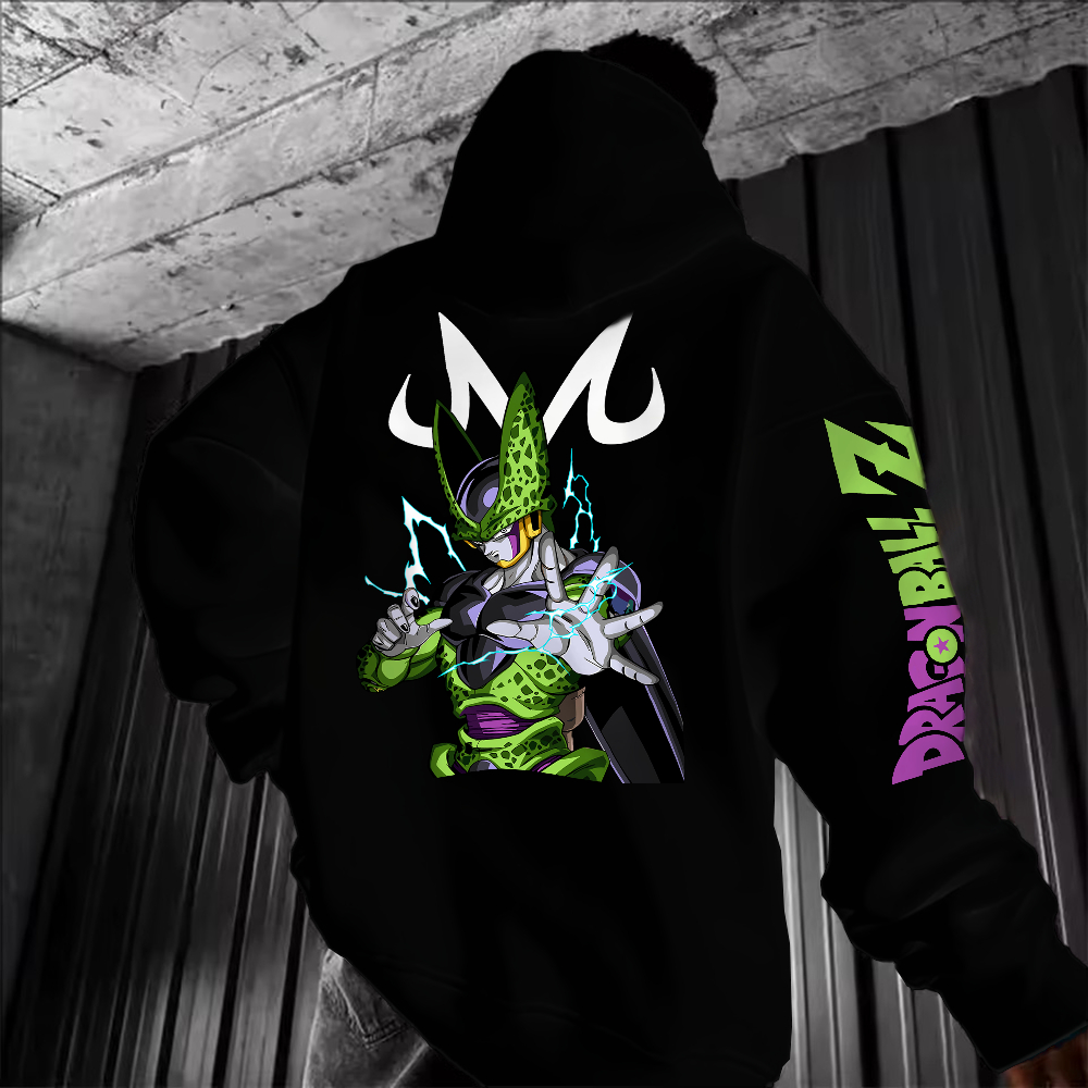 Blusa Moletom Canguru cell dragon ball z Feminino Masculino