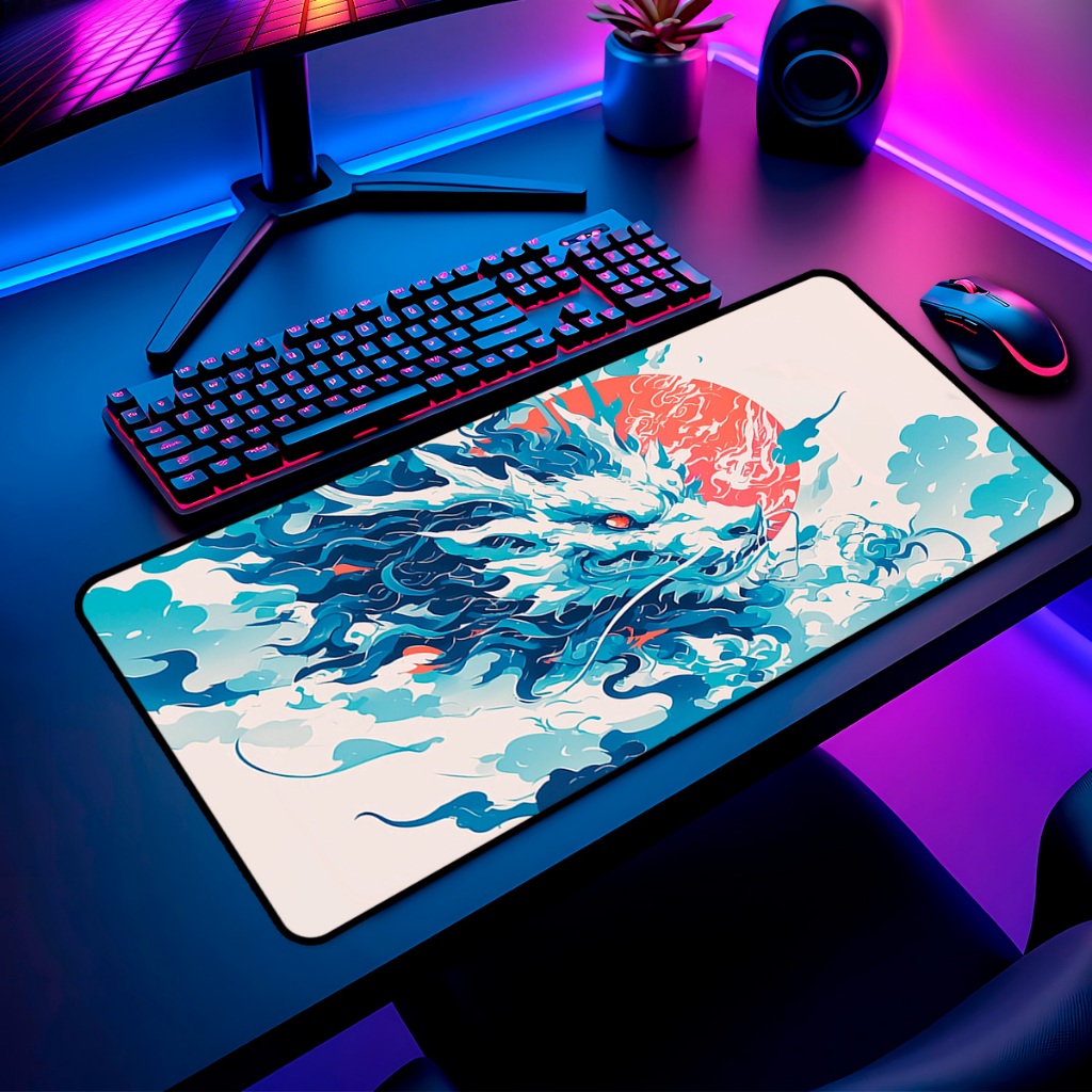 Mouse Pad Gamer Grande Antiderrapante 65x30 70x35 80x35 90x40 90x50 120x60 Cm Borda Costurada