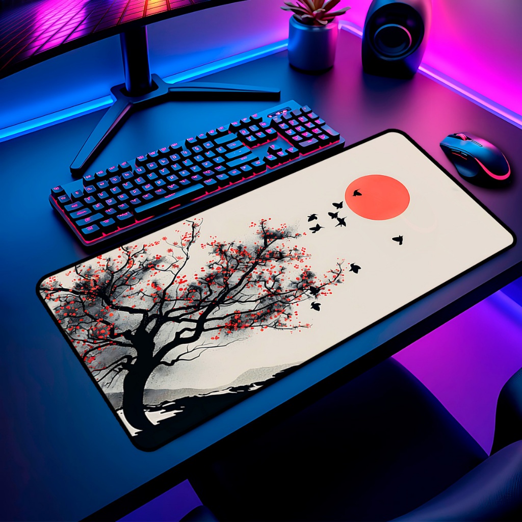 Mouse Pad Gamer Grande Antiderrapante 65x30 70x35 80x35 90x40 90x50 120x60 Cm Borda Costurada