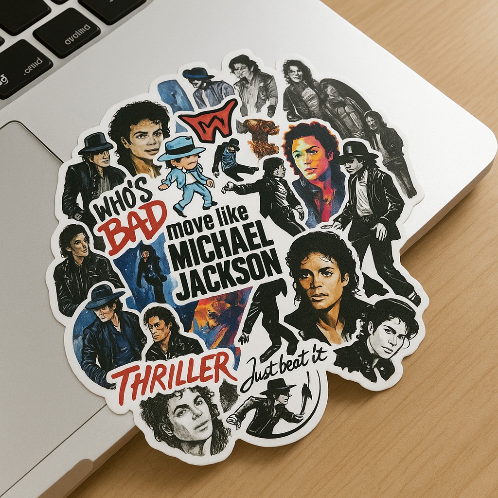 KIT Com Adesivos Personalizados Michael Jackson Stickers Criativos do ...