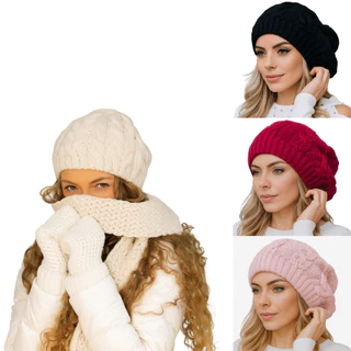 Touca Feminina de Lã Boina Trança Beanie Caidinha | Inverno Quentinha Elegante varias cores.