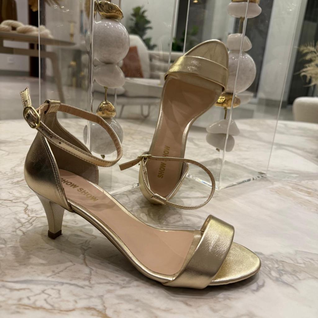 sandalia ouro velho salto medio em Promoção na Shopee Brasil 2025