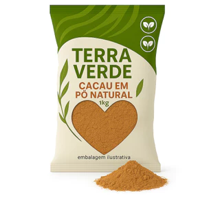 Cacau em Pó Natural 1kg - 100% Puro, Sem Açúcar - Terra Verde em Oferta na Shopee