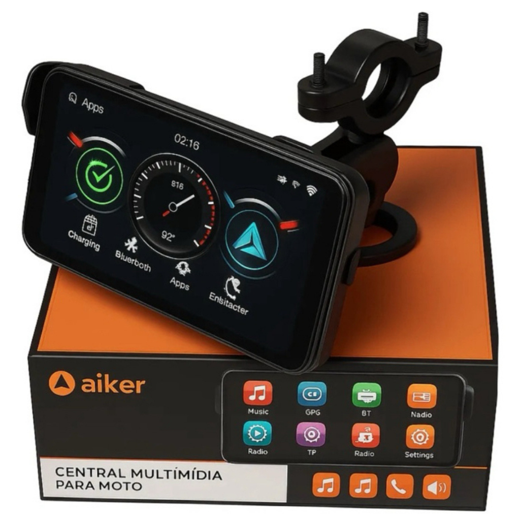 Central Multimídia Para Moto 5 Polegadas Com Espelhamento Carplay ...