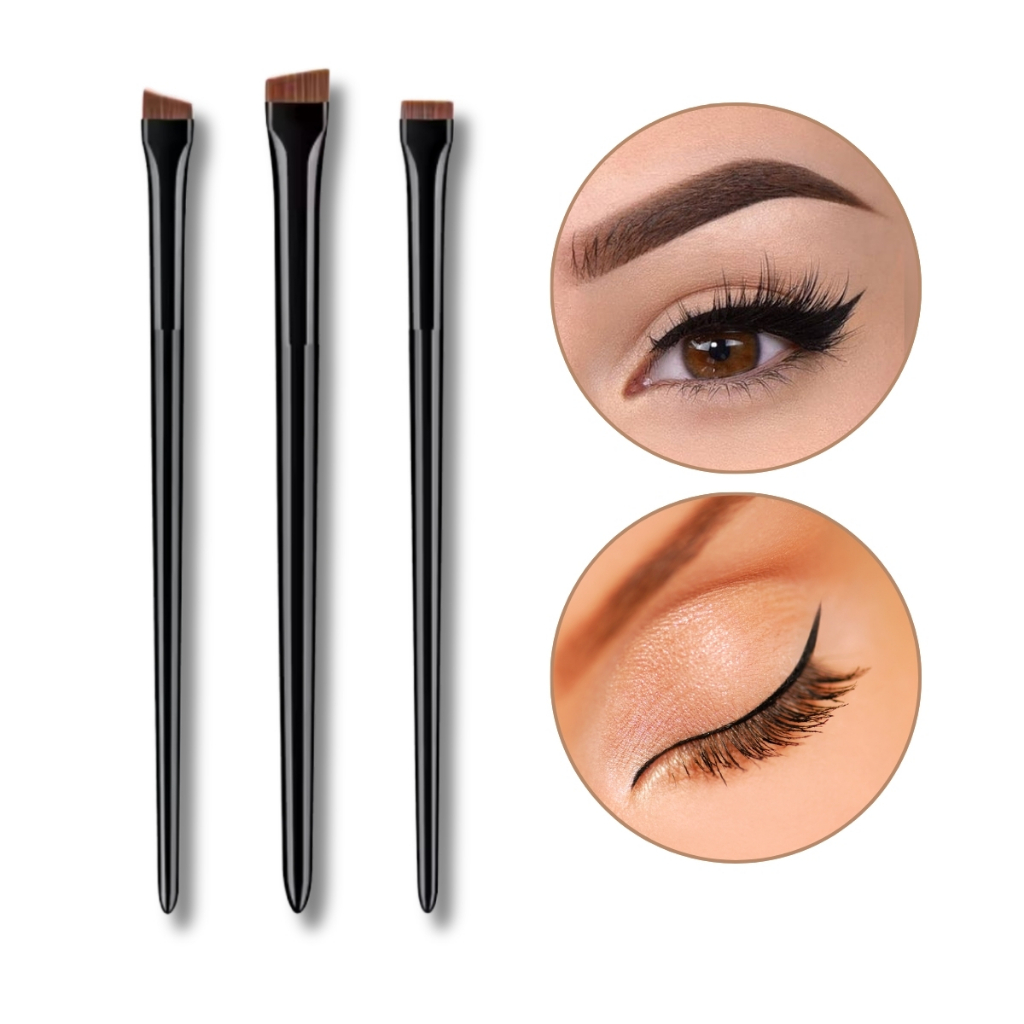 Kit 3 Pincel Chanfrado Profissional Design Sobrancelha Henna | Shopee ...