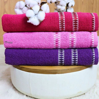 3 Toalha de Banho 100% Algodão Grande Bordada Alta absorção cores Sofisticada Masculino e Feminino em Oferta na Shopee