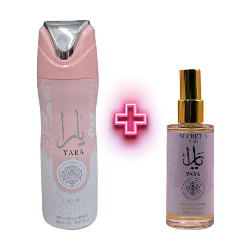 Kit Desodorante Aerosol Árabe Lattafa Yara Rosa Original - Spray ...