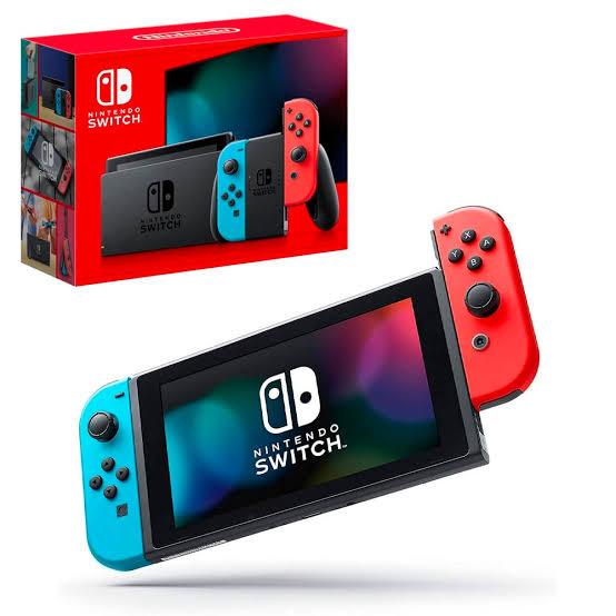 Nintendo Switch v2 32gb console vermelho e azul completo. | Shopee