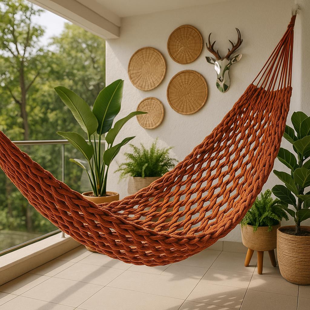 Rede De Dormir Casal Descanso Trançada Em Algodão | Shopee Brasil