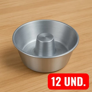 Kit Formas Nº12 Em Alumínio 300ml Para Bolo Vulcão Pudim Mini Bolo Doces Sobremesas