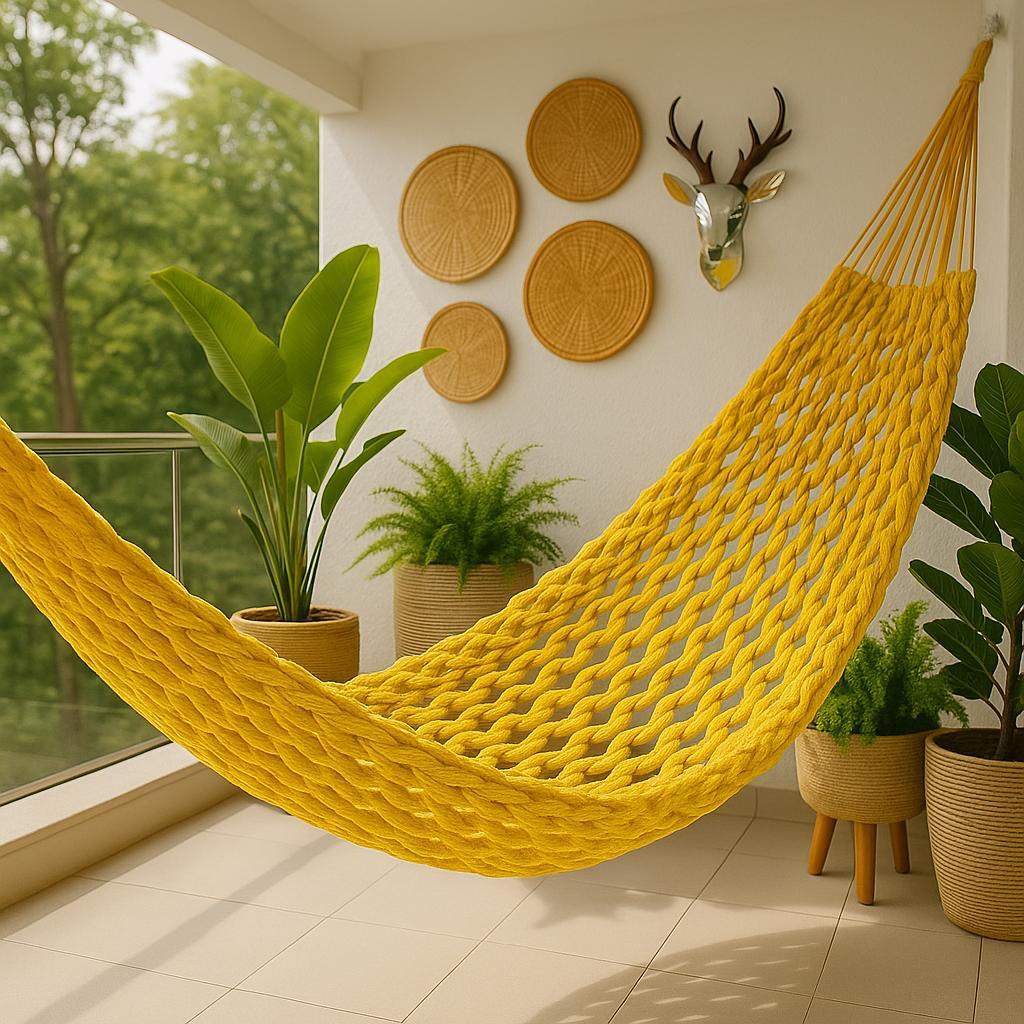 Rede De Dormir Casal Descanso Trançada Em Algodão | Shopee Brasil