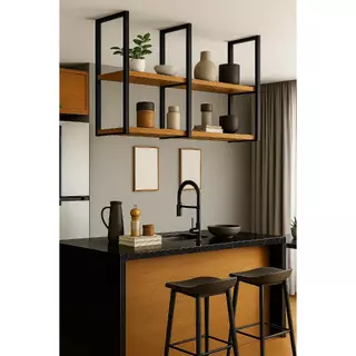 Prateleira Organizadora Suspensa Industrial P/ Teto E Parede em Oferta na Shopee