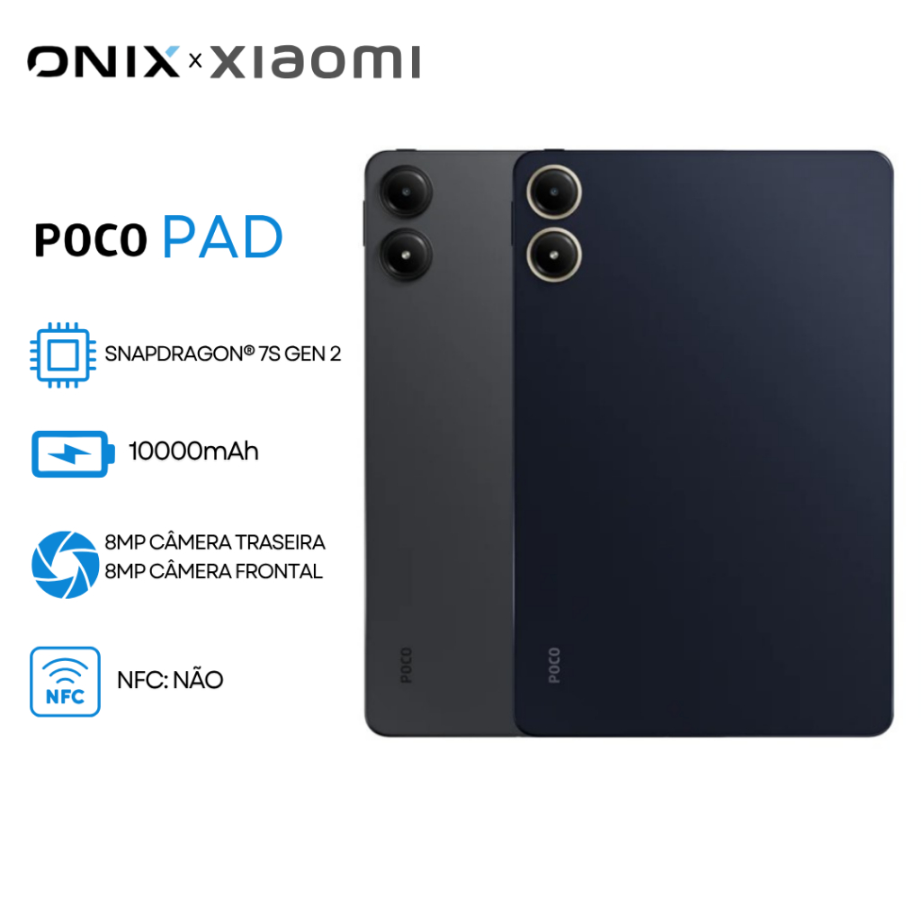 Tablet Xiaomi POCO Pad, Processador Snapdragon® 7s Gen 2, Bateria