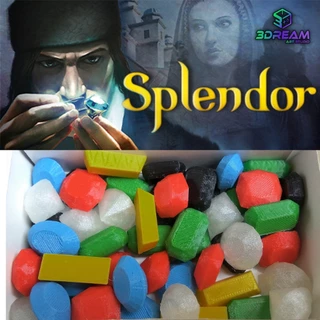 Kit de Tokens Gemas para Jogo Splendor Card Game Boargame