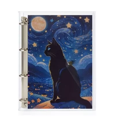 Fichário transparente caderno argolado universitário 4 argolas 