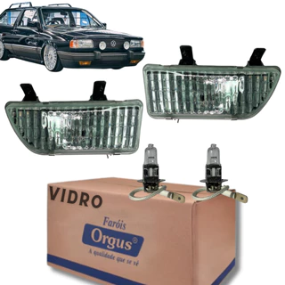 Par Farol Milha Gol Saveiro Voyage Quadrado G1 87 88 A 94 Vidro ORGUS + Lâmpadas