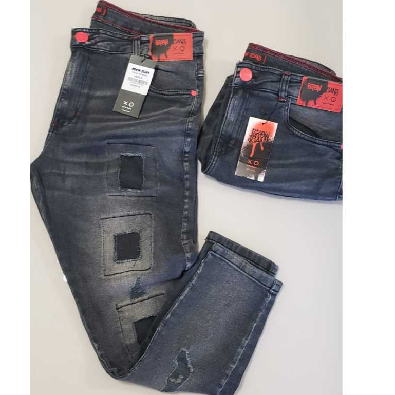 Calça Jeans Original XO Qualidade Premium - Calça Jogador Rasgada ...