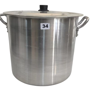 Caldeirão N34 Industrial 28,5L Linha Hotel Alumínio Forte com Tampa