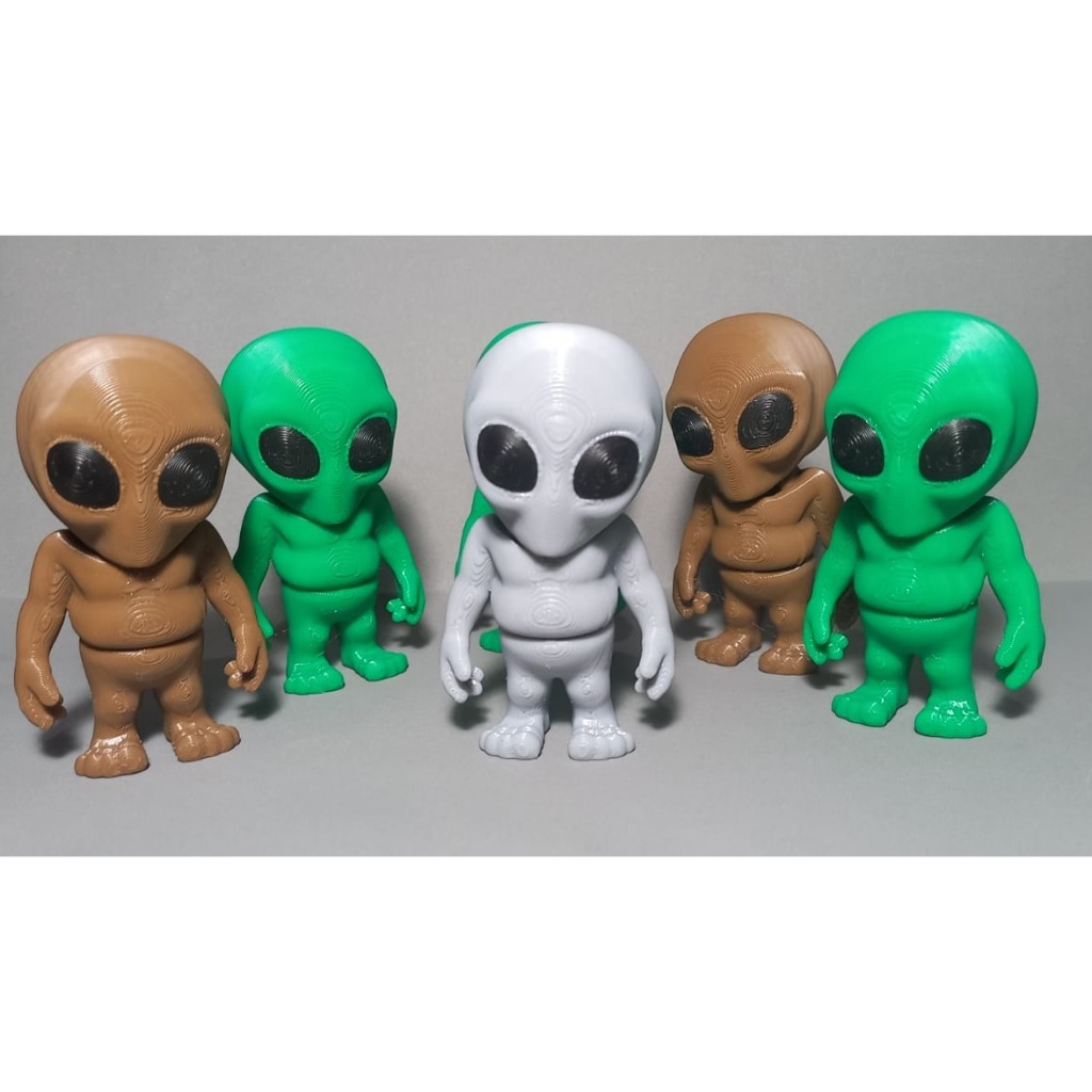 Alien Articulado Flexivel 3D C/S Chaveiro Alienigena Et De Varginha ...