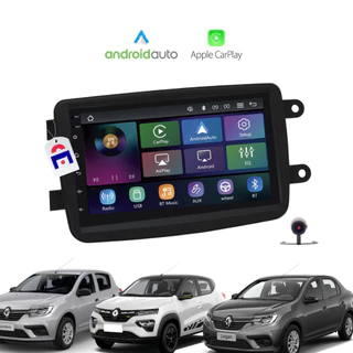 Kit Central Multimidia 7 Polegadas KWID CAPTUR DUSTER SANDERO LOGAN Android Auto Carplay Câmera de Ré em Oferta na Shopee