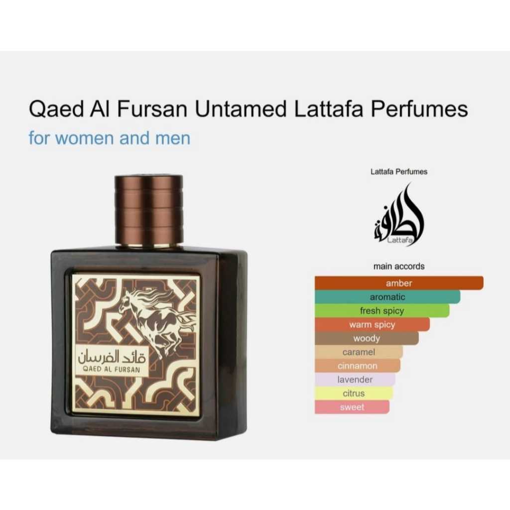 Perfume Árabe Lattafa Qaed Al Fursan Untamed EDP 90ml Lançamento