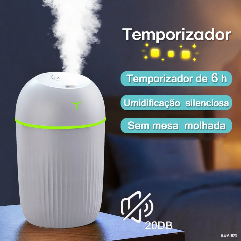 Umidificador De Ar E Aromatizador 420ml Purificador De Ar Para Quarto ...