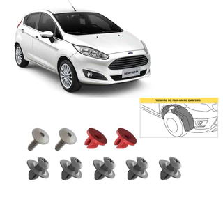 Kit Presilha Fixação Para barro Dianteiro New Fiesta Hatch 2013 a 2019 Sedan 2013 a 2017