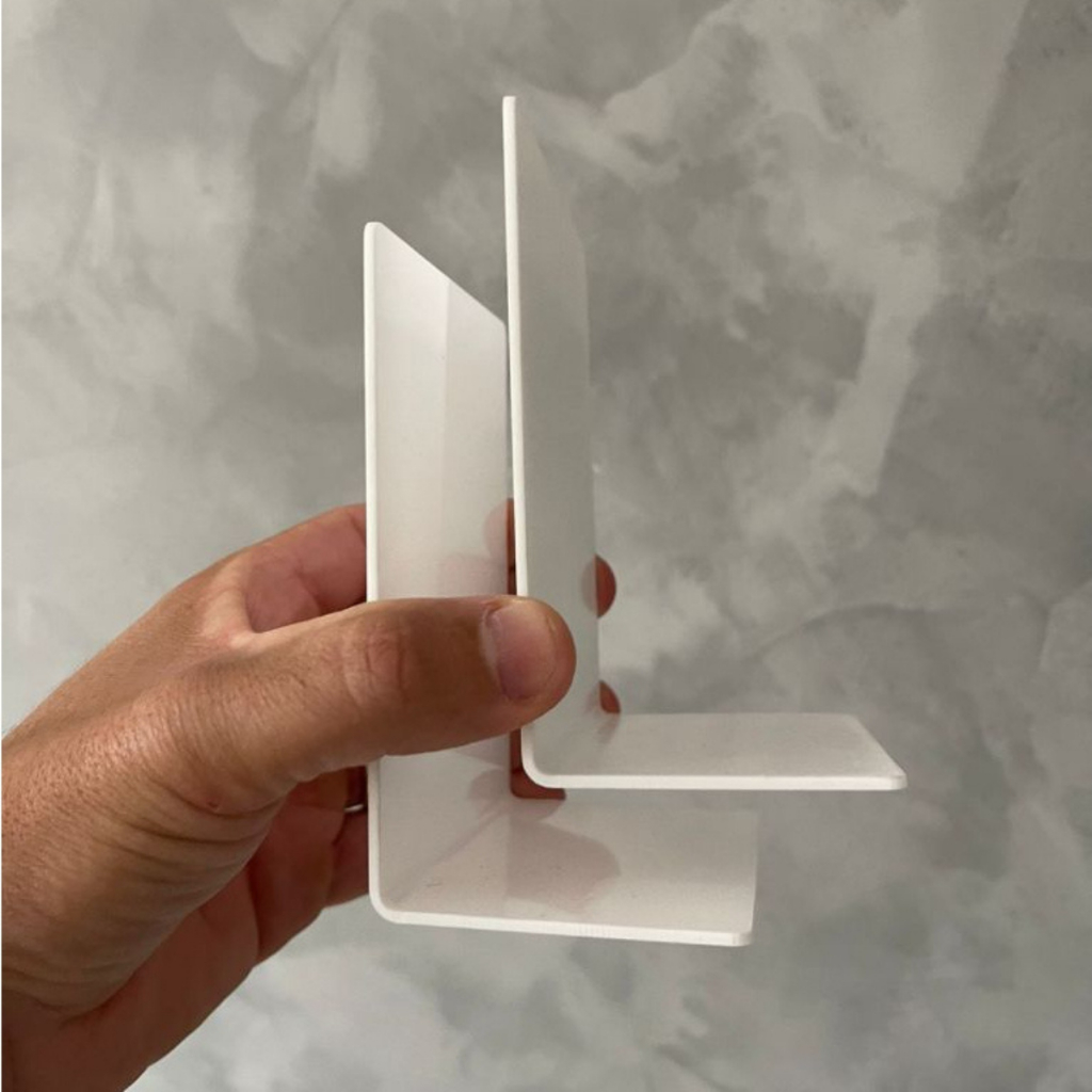 Suporte Porta Livros de Acrílico Preto Leve Elegante e Durável Branco