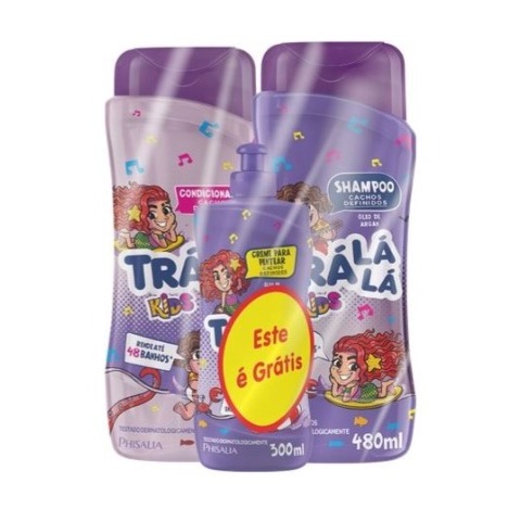 Kit Shampoo e Condicionador Tra La La 480ml cada Cachos Definidos ganha ...