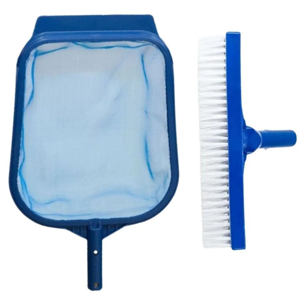 Kit Escova Para Piscina e Peneira Grande para Piscinas de Fibra ...
