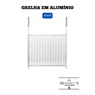 grelha 45x45 em alumínio p churrasqueira
