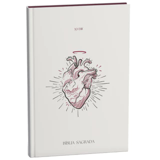 Bíblia Sagrada Slim | NVI | Capa Dura | Coração Redimida Branca em Oferta na Shopee