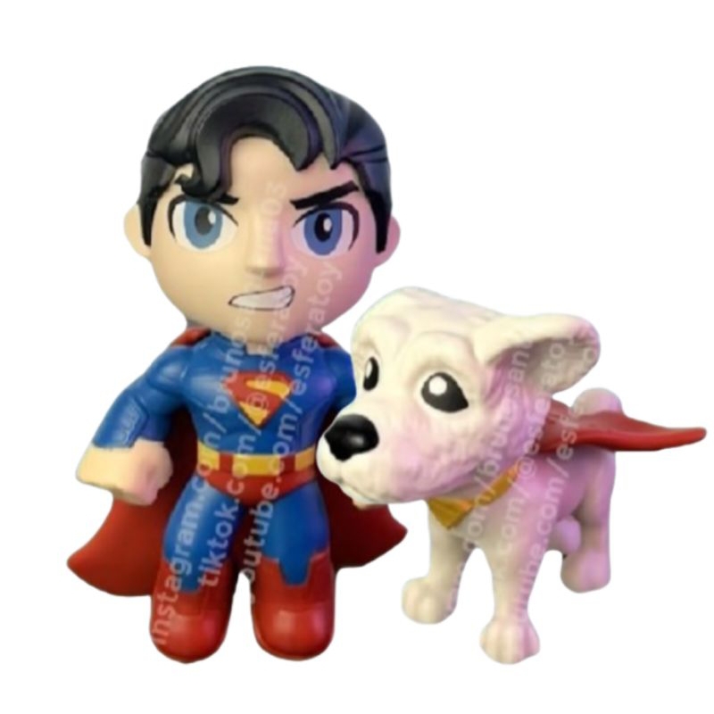 Combo Superman + Krypto Burger King BK Filme Superman Colecionáveis Brinquedos Vinil Original Novo Lacrado 2025