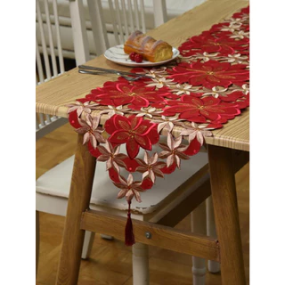 Caminho Trilho Para Mesa Bordado 40x180cm
