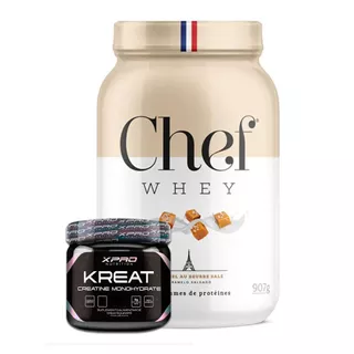 Kit Whey Protein Gourmet 907g Chef Whey + Kreat Monohidratada 300g XPro Nutrition em Oferta na Shopee