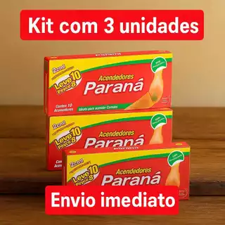 3 Caixas Acendedor Churrasqueira Solido Envio Imediato