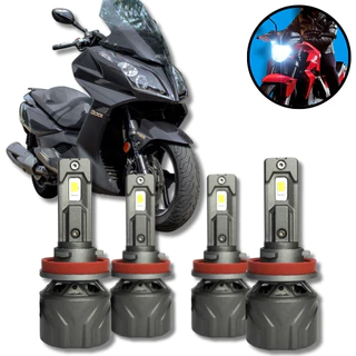 Kit Lampadas Farol Ultra Super Led Moto Kymco Downtown 300i 6500k 55w