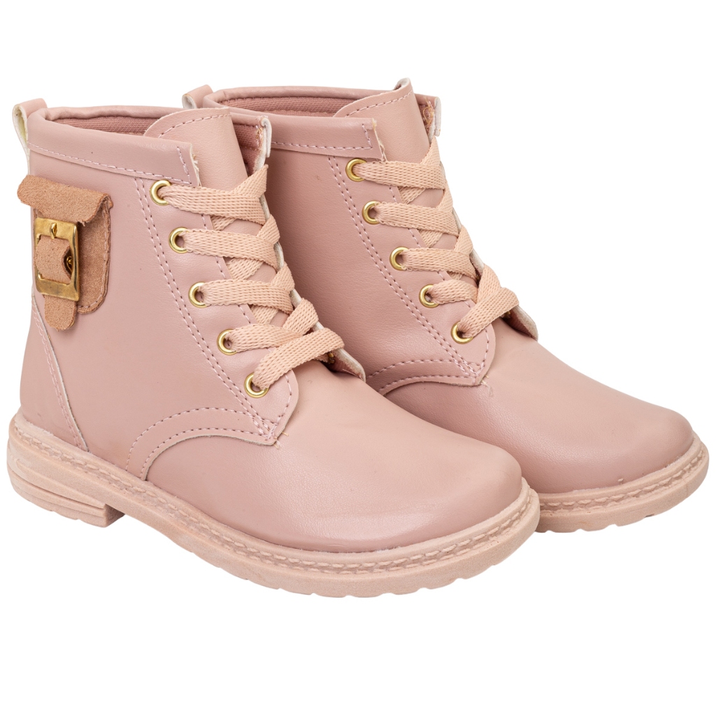 Bota Cano Curto Infantil Feminina Bota Tratorada Infantil Menina ...